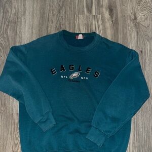 NFL Philadelphia Eagles Teal Green Crewneck Sweatshirt